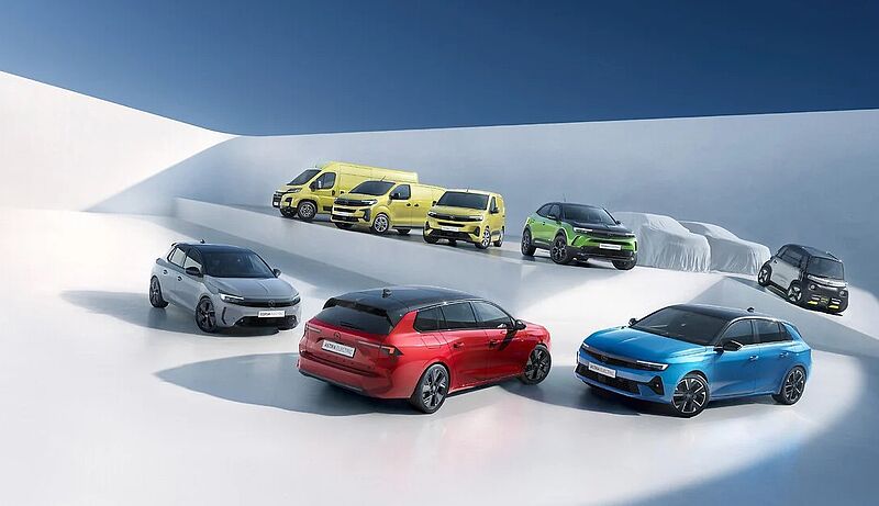 F&uuml;r alle F&auml;lle: Das breite batterie-elektrische Modellportfolio von Opel